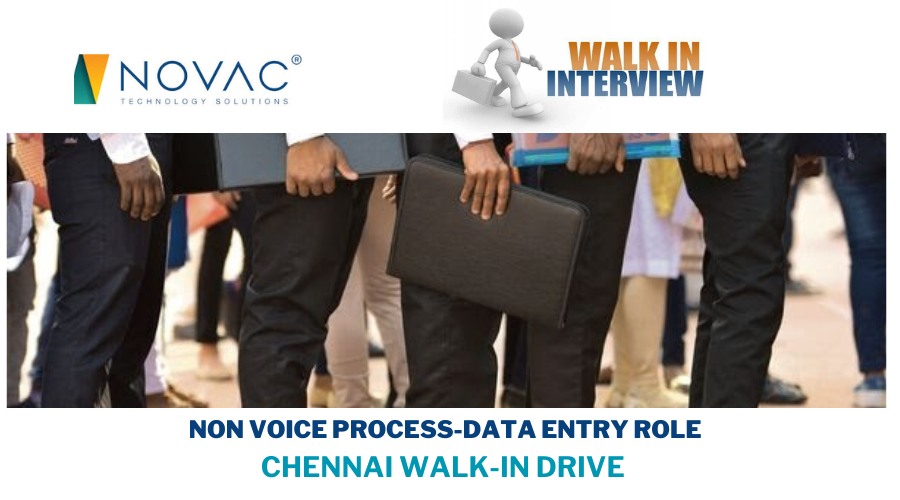 NOVAC Walk In Drive 2024 For Non Voice Process Data Entry 14th May