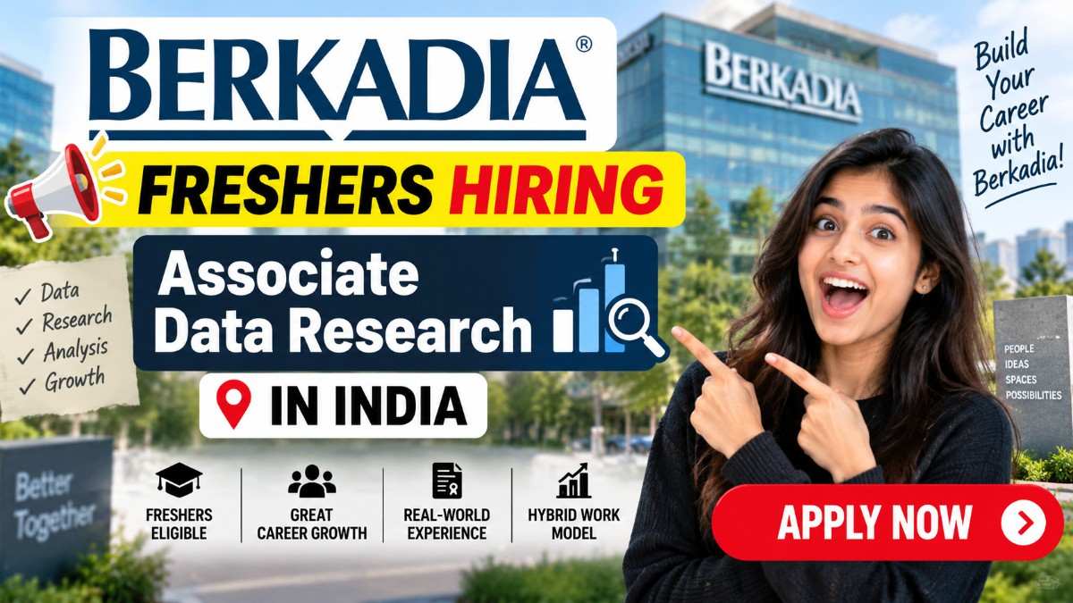 Berkadia Freshers Hiring Associate Data Research Analyst in India – Apply Now