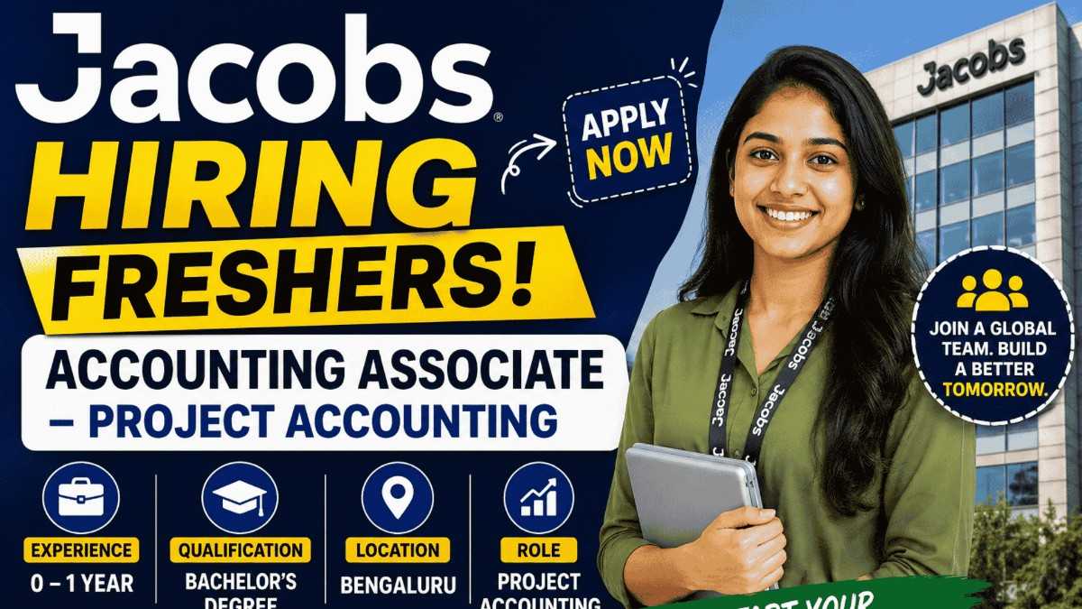 Jacobs Hiring Freshers for Accounting