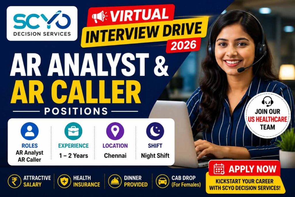 SCYO Decision Services Virtual Interview Drive – AR Analyst  AR Caller Positions