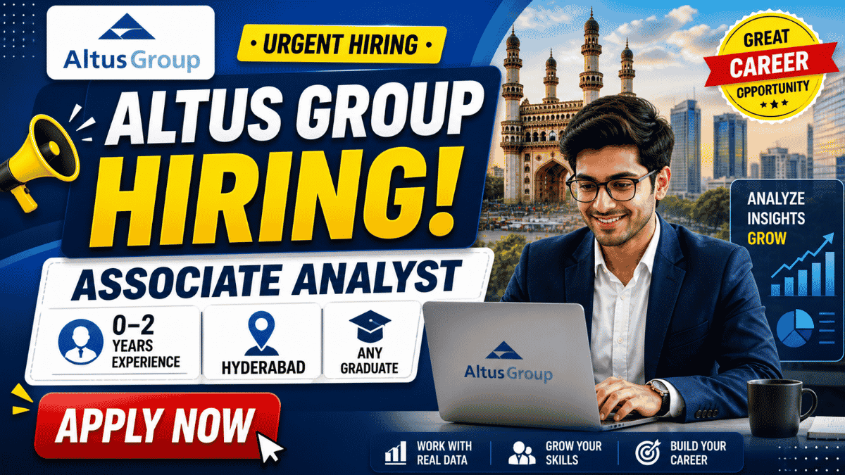 Altus Group Hiring Associate Analyst in Hyderabad