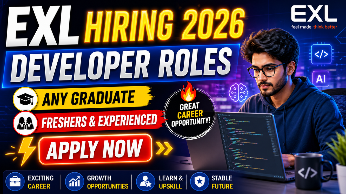 EXL Hiring 2026 for Developer Roles – Apply Now for Any Graduate Freshers