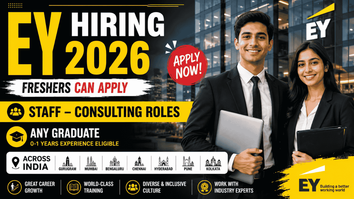 EY Hiring Freshers for Staff – Consulting Roles