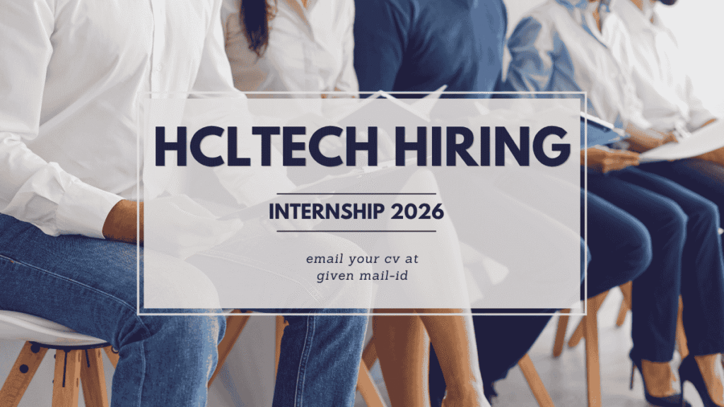 HCLTech Internship 2026 for Freshers