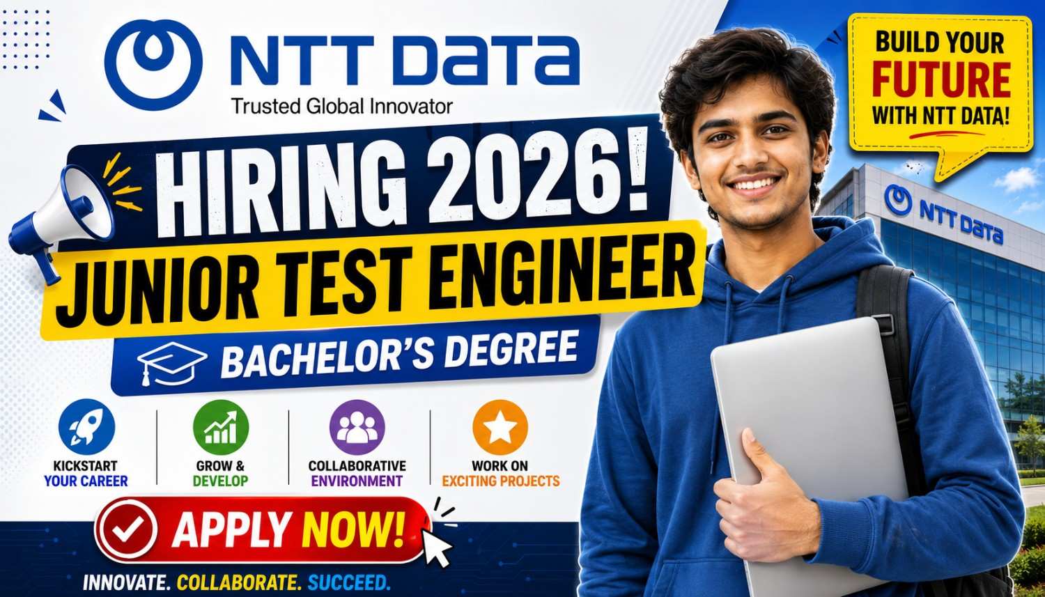 NTT DATA Hiring 2026 for Junior Test Engineer Role