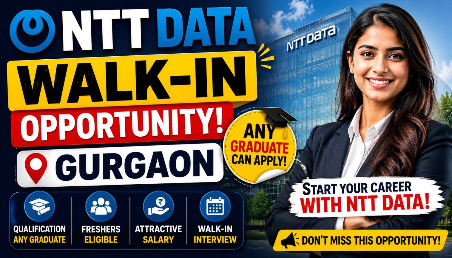 NTT DATA Walk-In Opportunity in Gurgaon