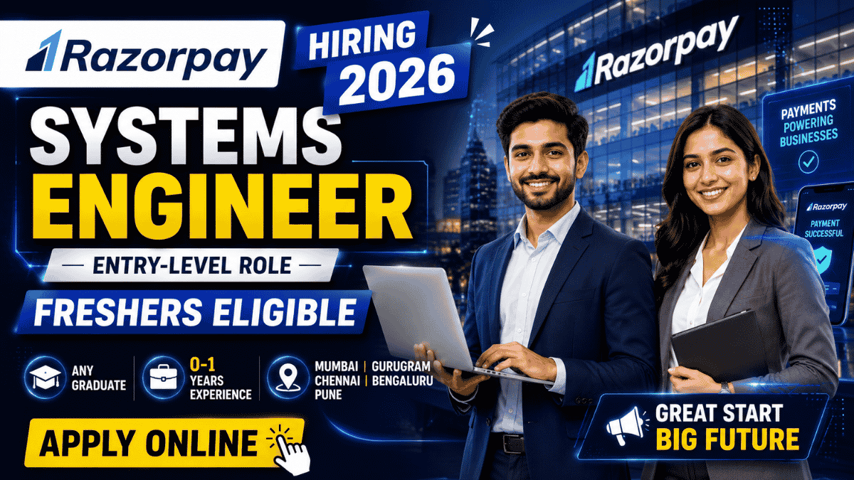 Razorpay Hiring Freshers for Systems Engineer Role in Bengaluru