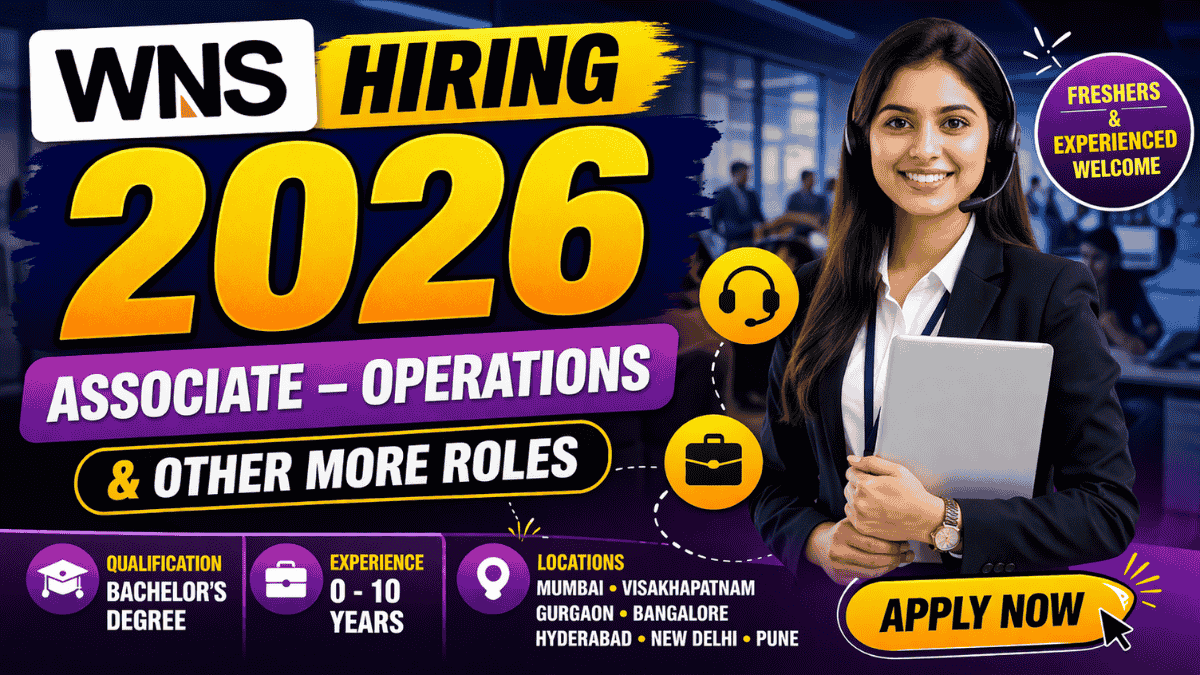 WNS Hiring 2026 for Associate – Operations & Multiple Roles