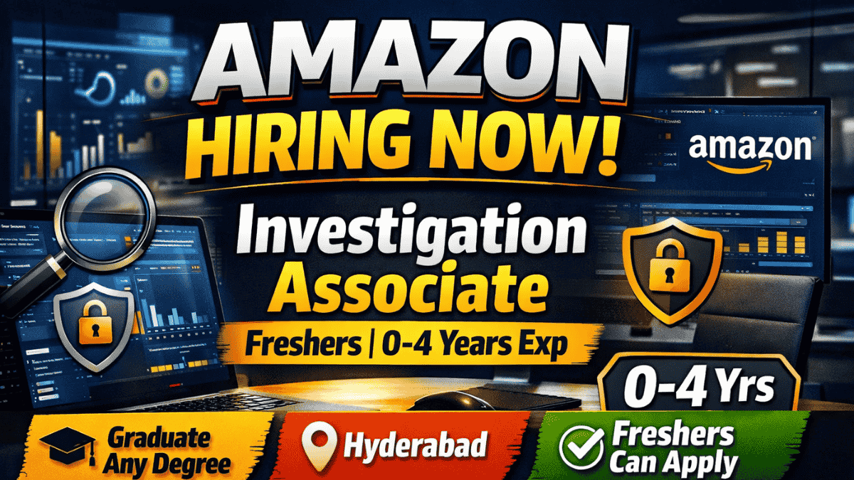 Amazon Investigation Associate Job in Hyderabad