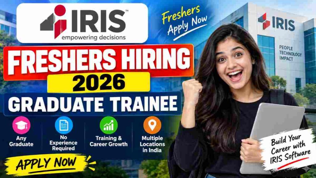 IRIS Software Freshers Hiring 2026 for Graduate Trainee  Apply Now