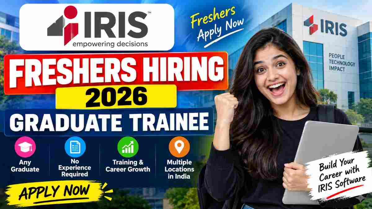 IRIS Software Freshers Hiring 2026 for Graduate Trainee Apply Now