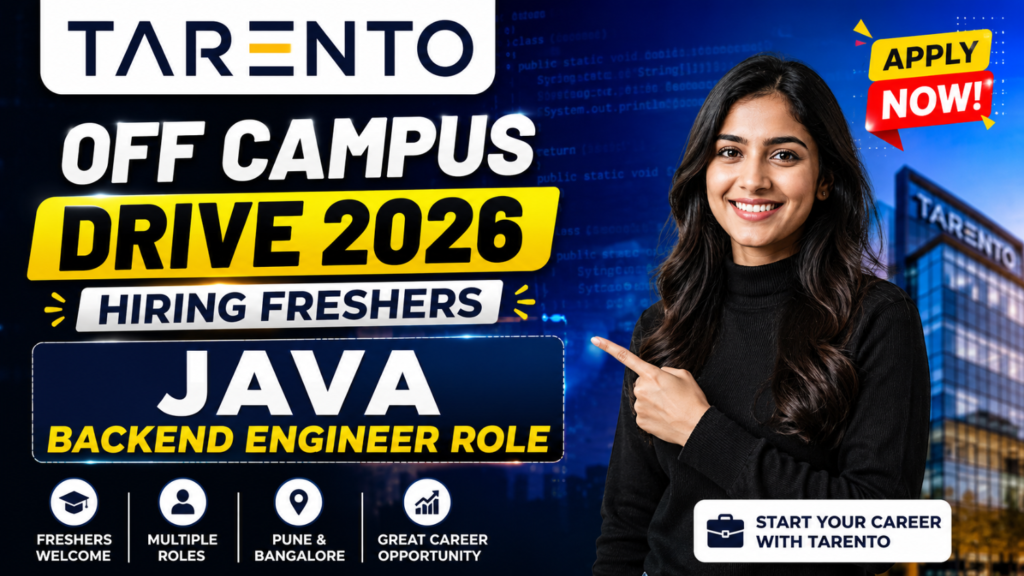Tarento Off Campus Drive 2026 Hiring Freshers for Java Backend Engineer ...