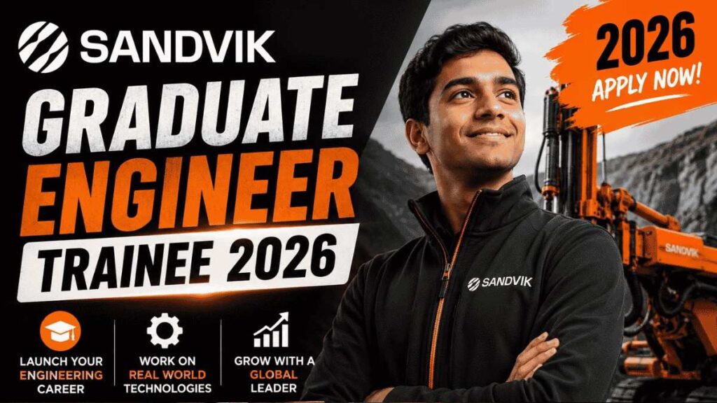 Sandvik Graduate Engineer Trainee (GET) Hiring Freshers 2026