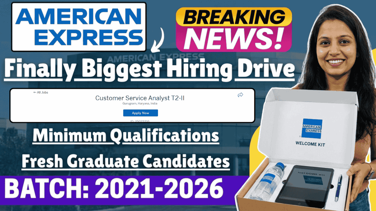 Customer Service Analyst Role at American Express for Freshers in Gurugram