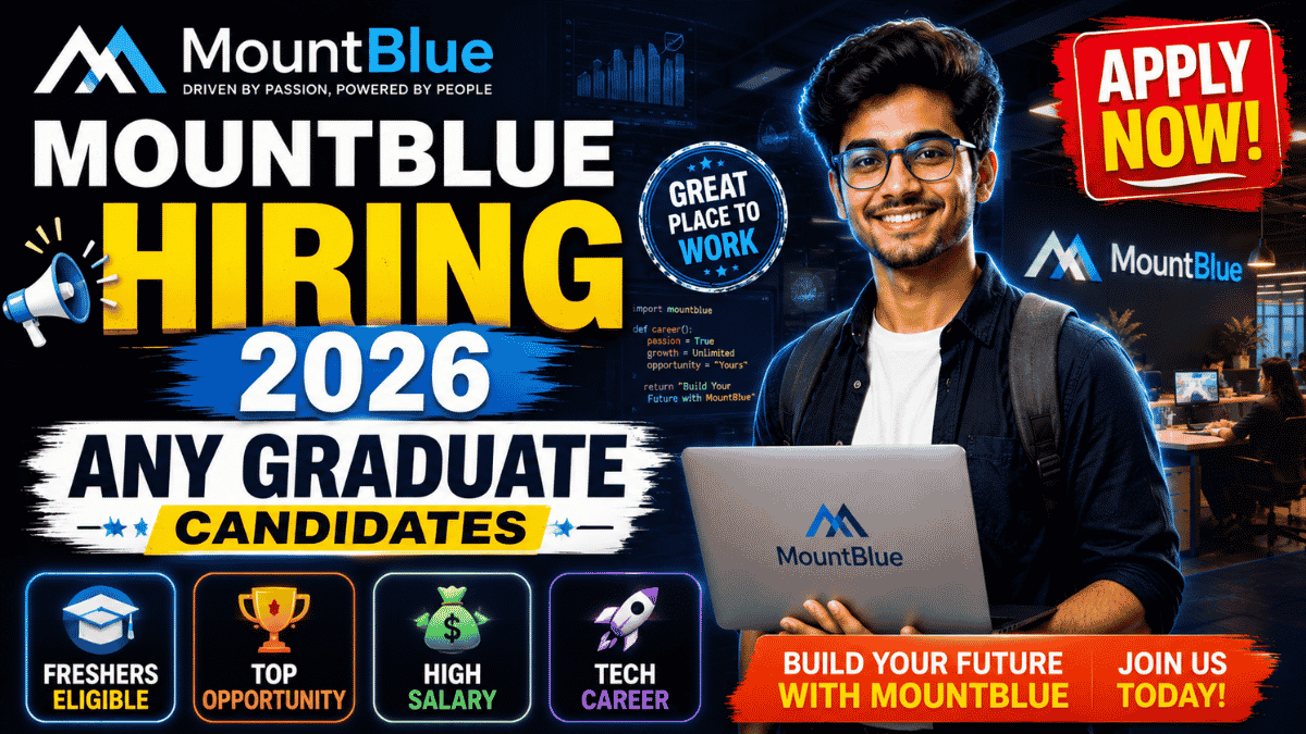 MountBlue Hiring Any Graduate Candidates 2026