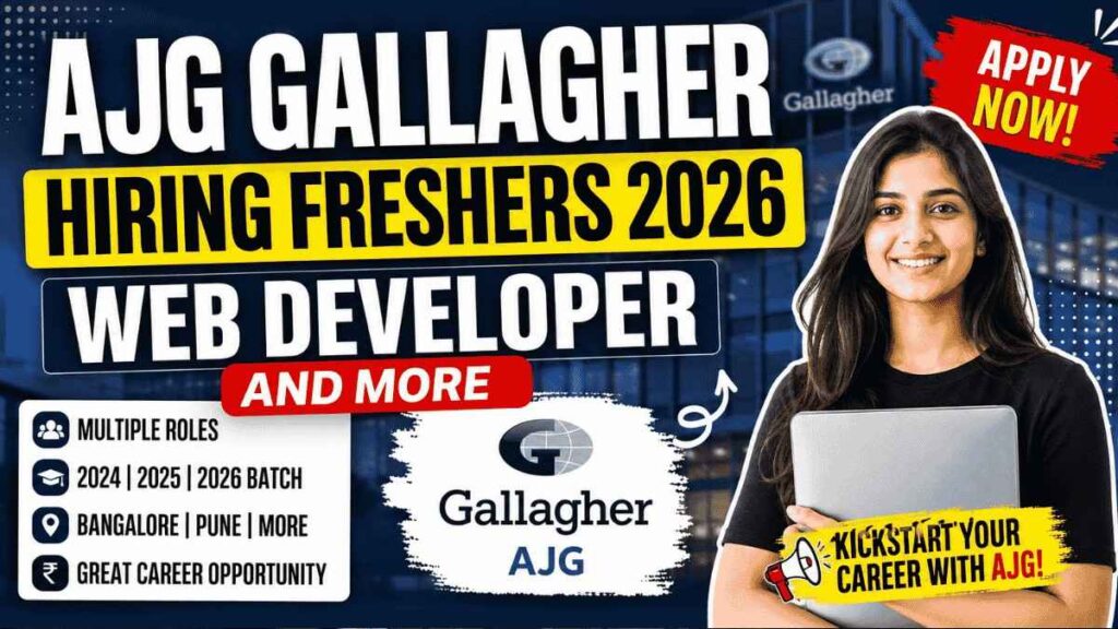 AJG Gallagher Hiring Freshers 2026