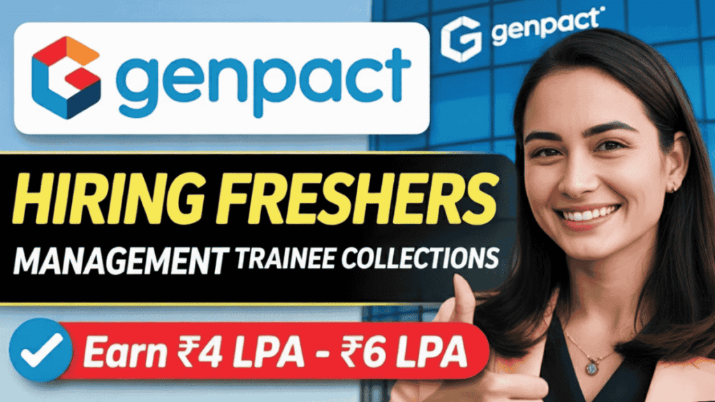 Genpact Management Trainee Collections Fresher