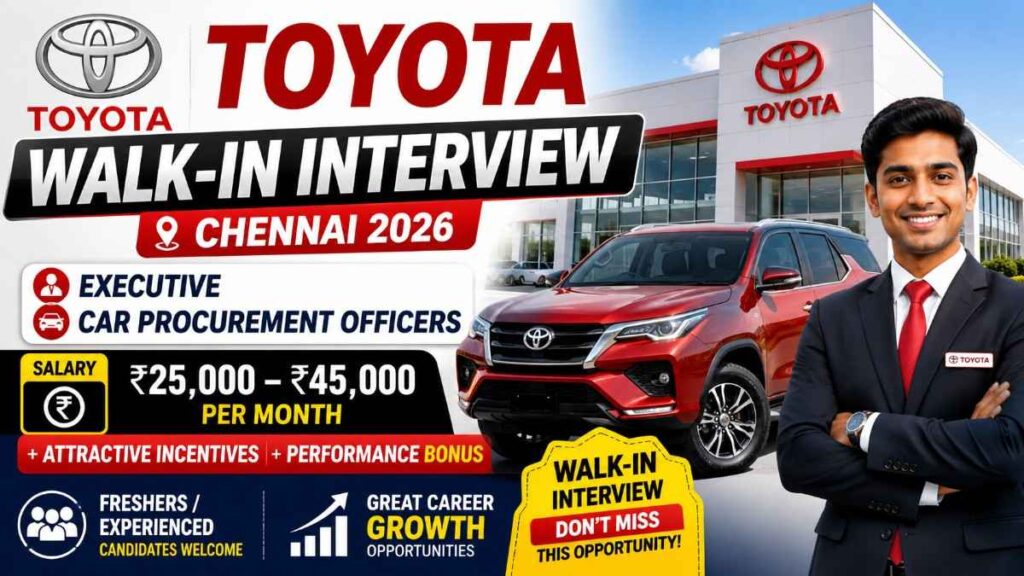 Toyota Walk-In Interview in Chennai
