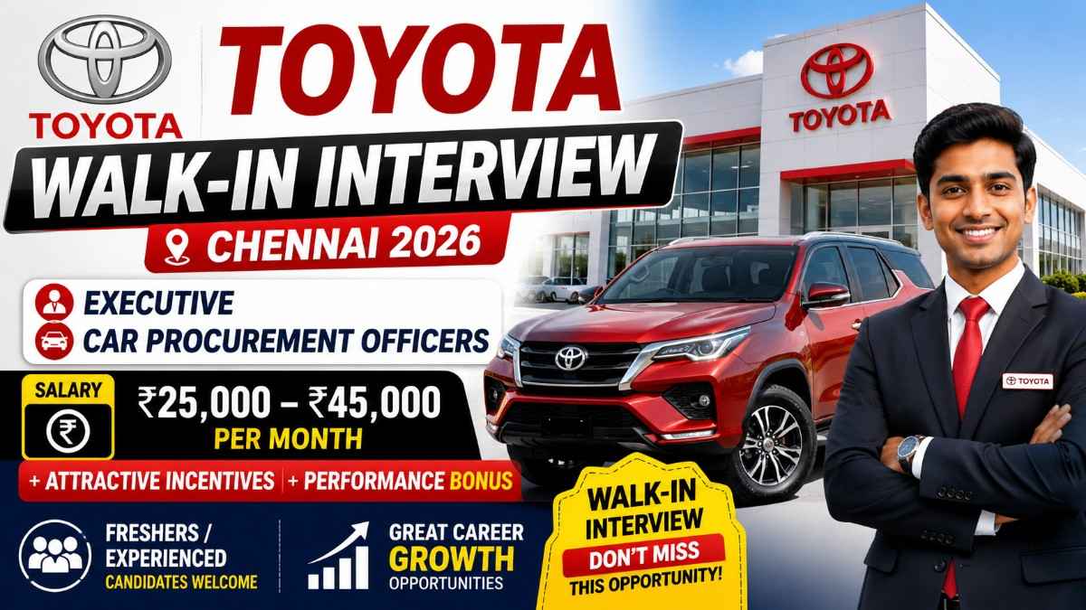 Toyota Walk-In Interview in Chennai