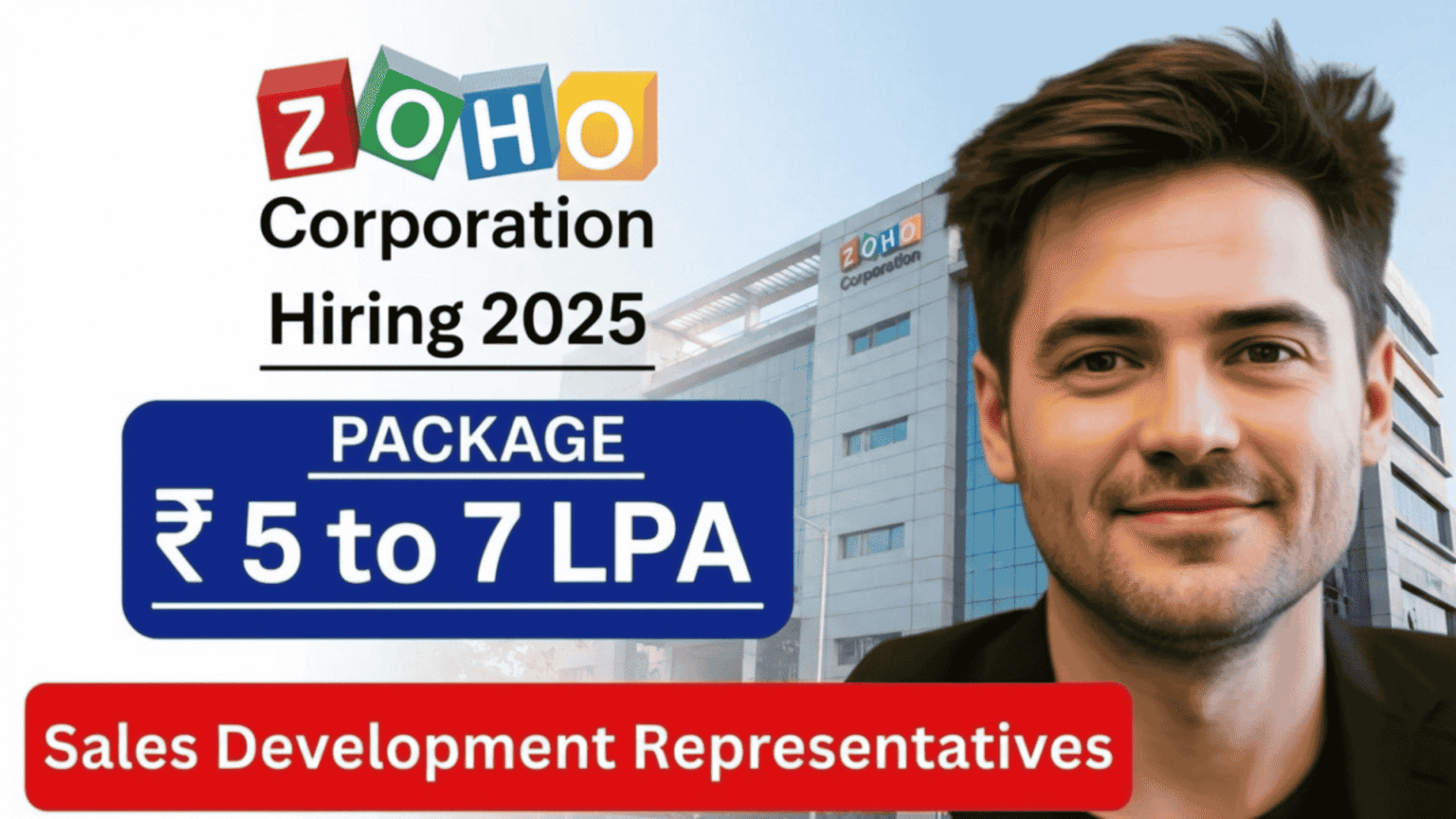 Zoho Corporation hiring Sales Development Representative Jobs in Noida ...