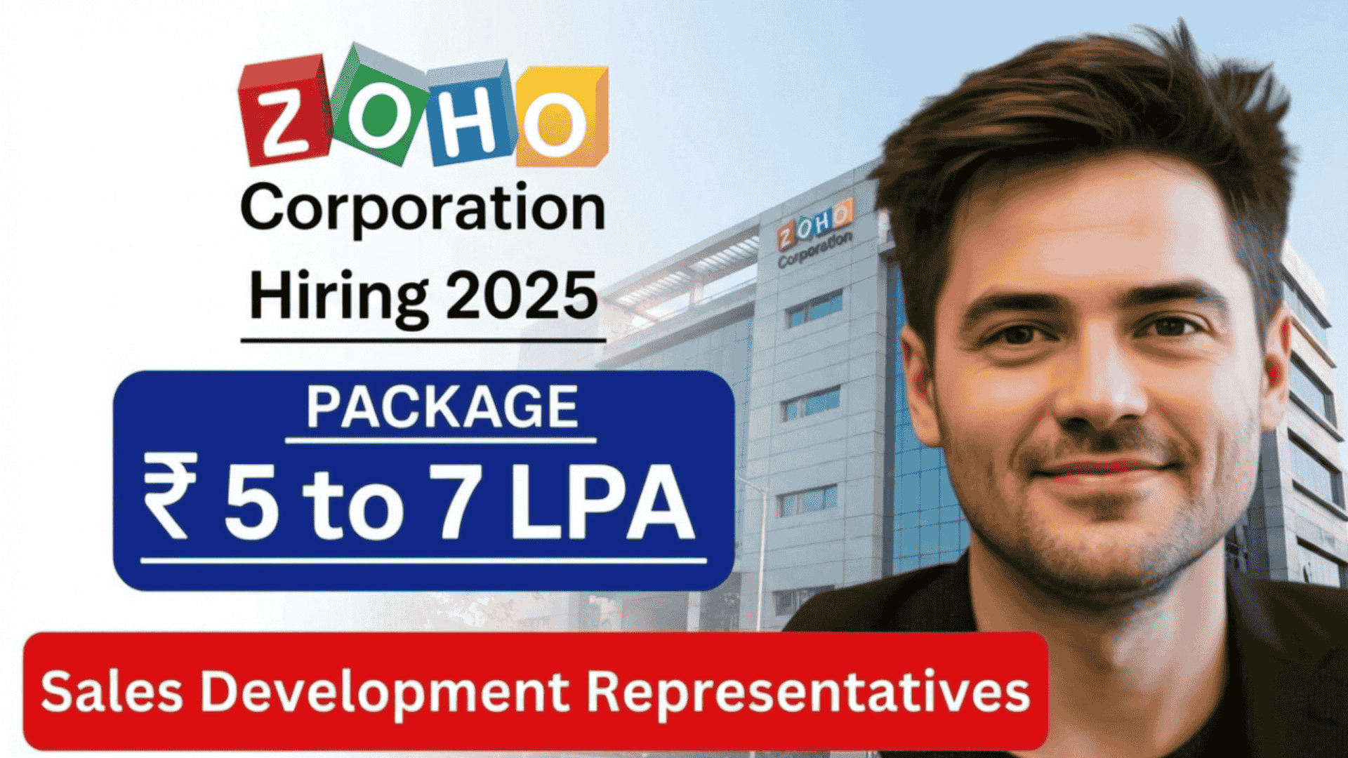 Zoho Corporation hiring Sales Development Representative Jobs