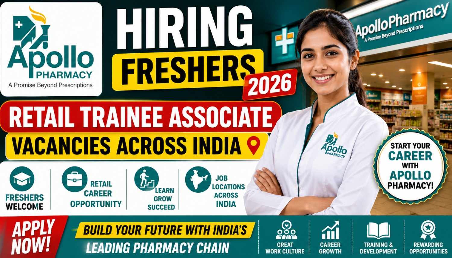 Apollo Pharmacy Hiring Freshers 2026