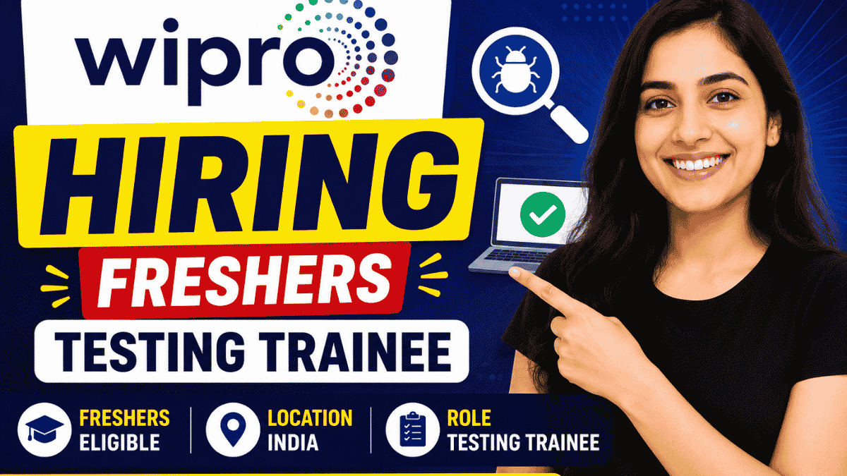 Wipro Hiring Freshers for Testing Trainee Role in India