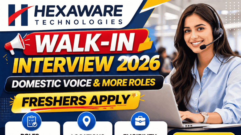 Hexaware Technologies Walk-in Interview 2026