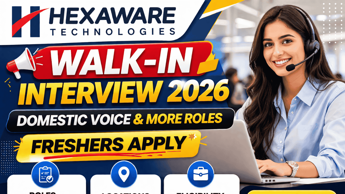 Hexaware Technologies Walk-in Interview 2026