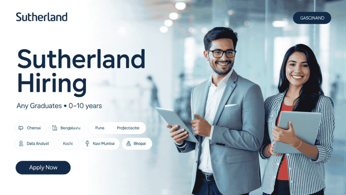 Sutherland Hiring Any Graduates for Multiple Roles