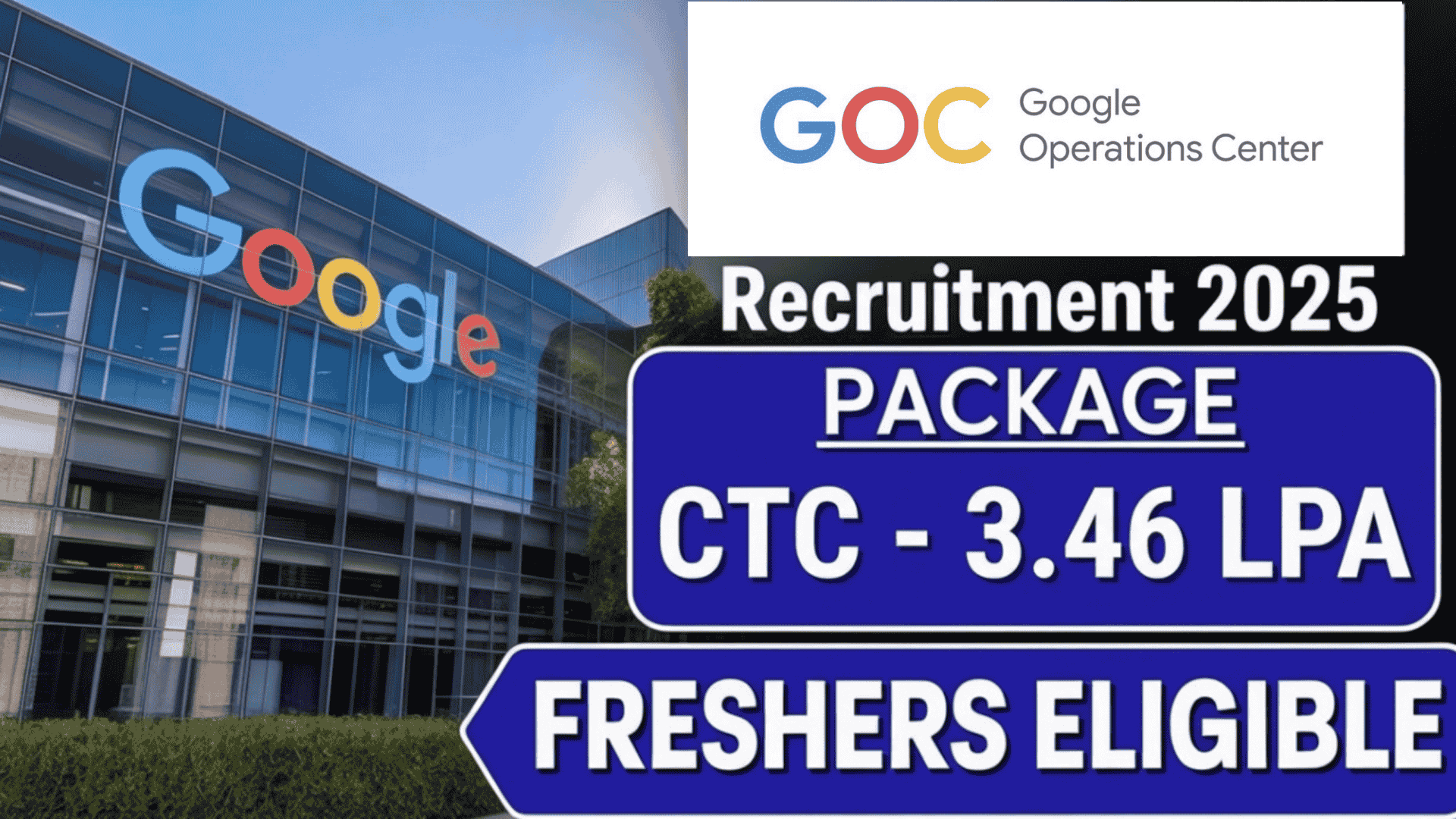 Google Operations Center Internship for Freshers