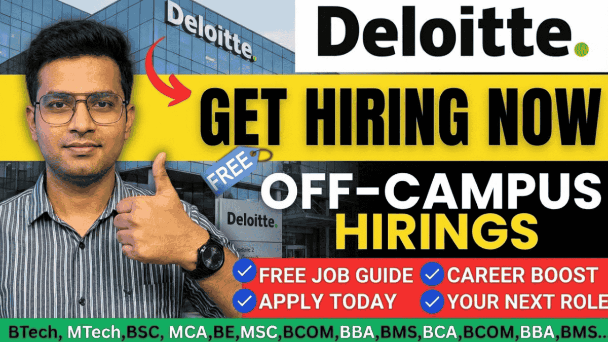 Deloitte Jobs for Freshers