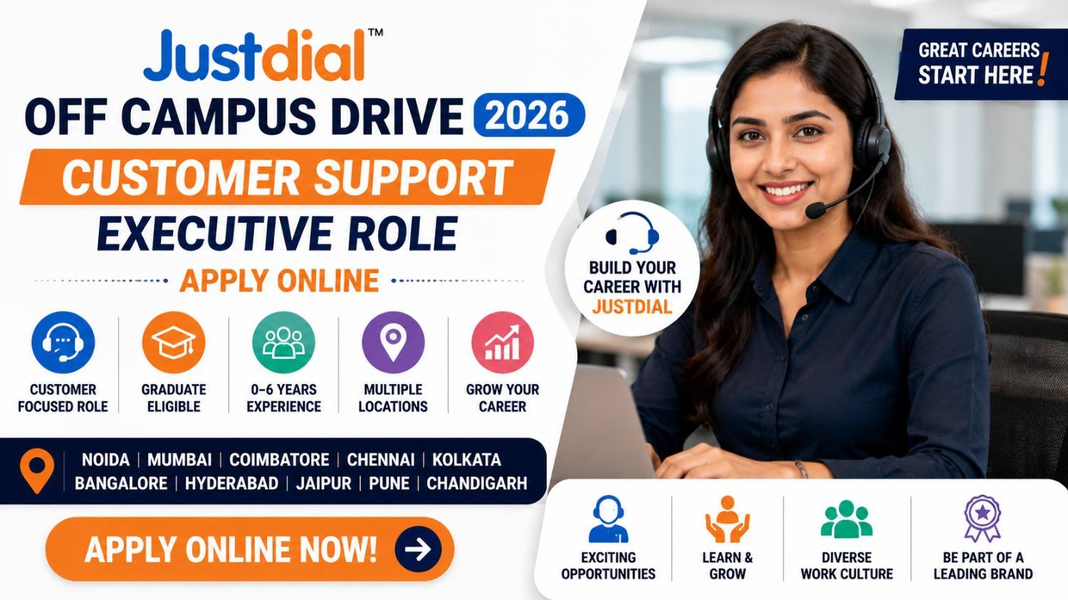 JustDial Off Campus Drive 2026