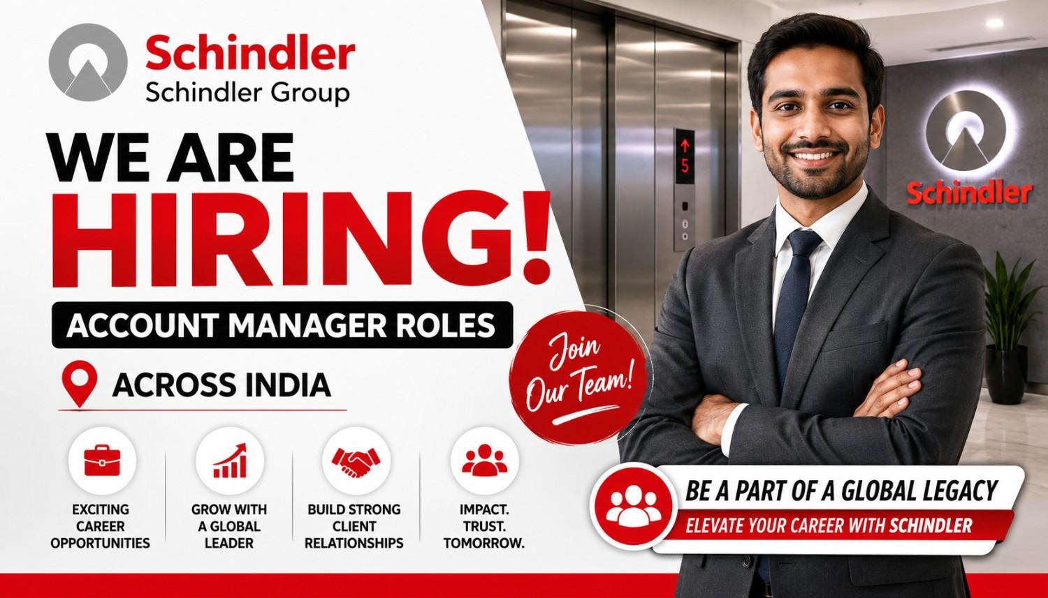 Schindler Group Hiring Account Manager Roles Across India