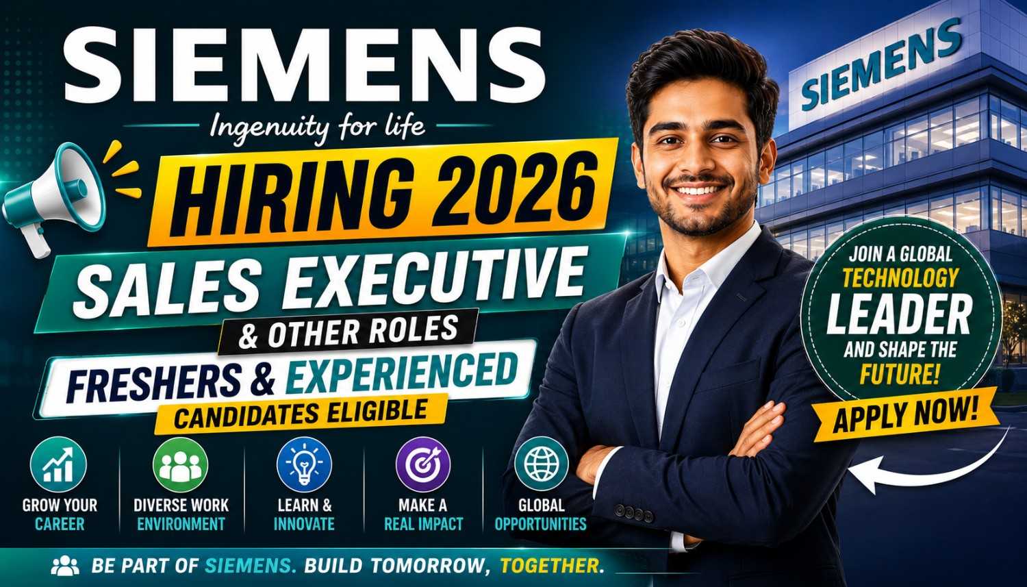 Siemens Hiring 2026 for Sales Executive Role