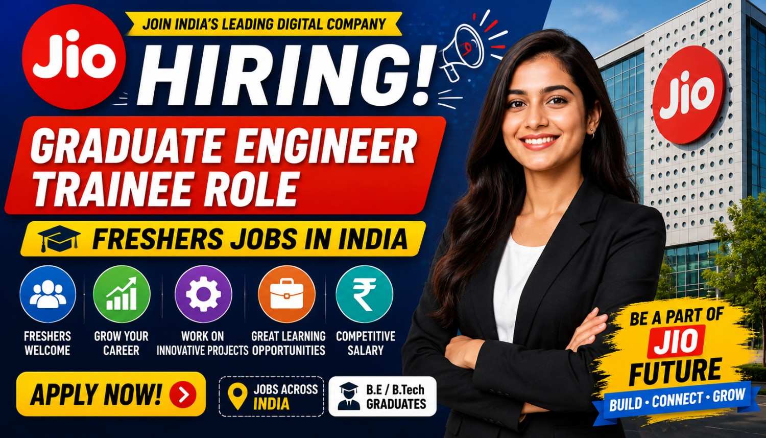 Jio Hiring for Graduate Engineer Trainee Role