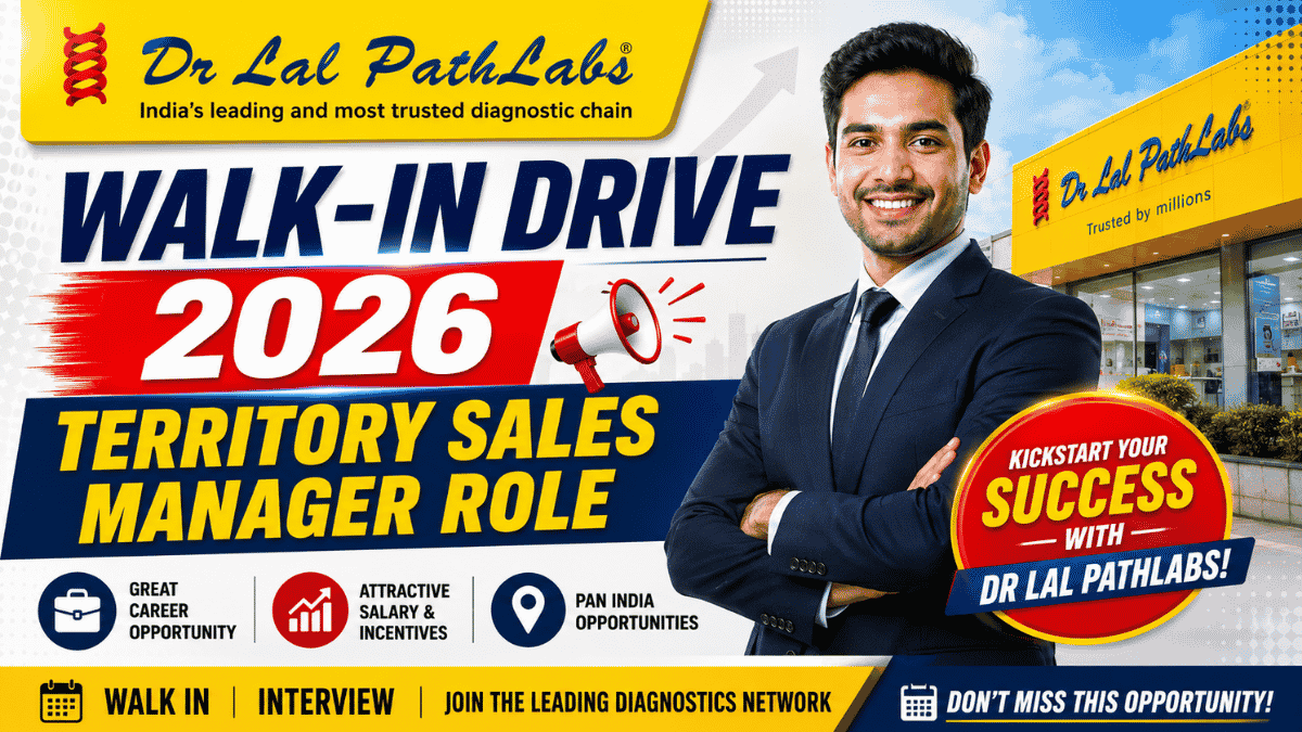 Dr Lal PathLabs Walk-in Drive 2026