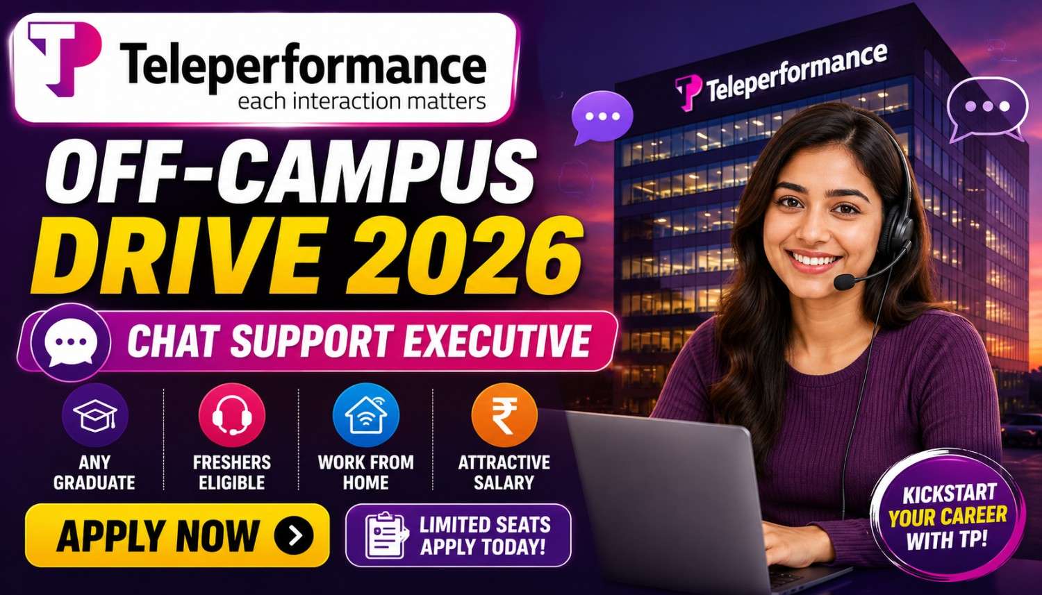 Teleperformance Off-Campus Drive 2026 Hiring Chat Support Executive
