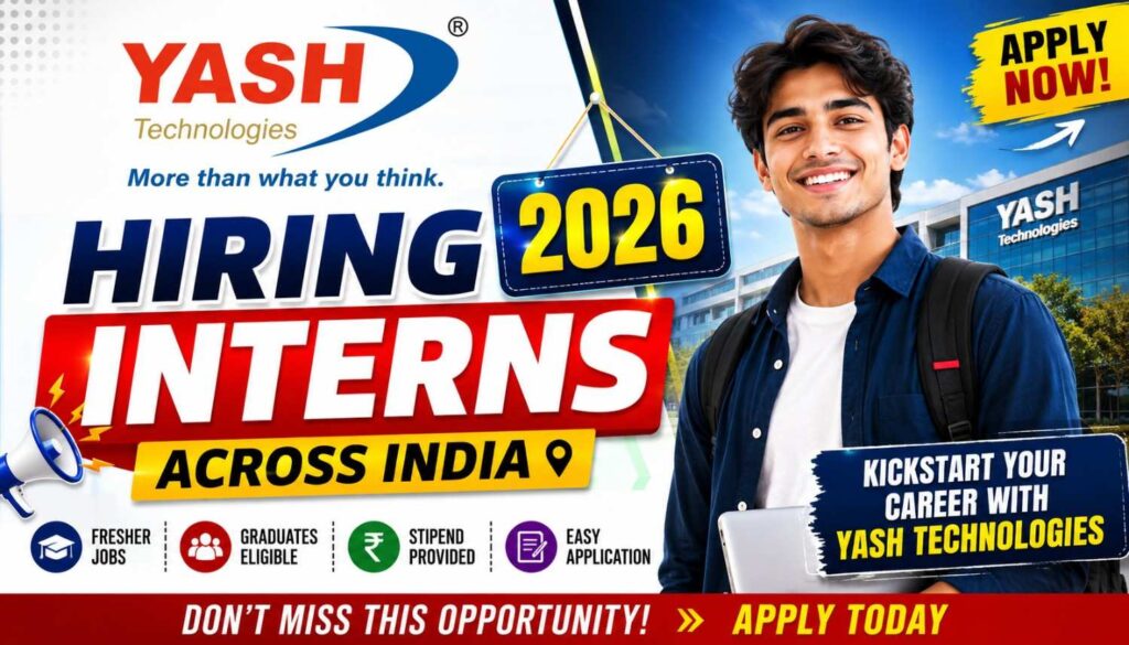 YASH Technologies Hiring Interns 2026