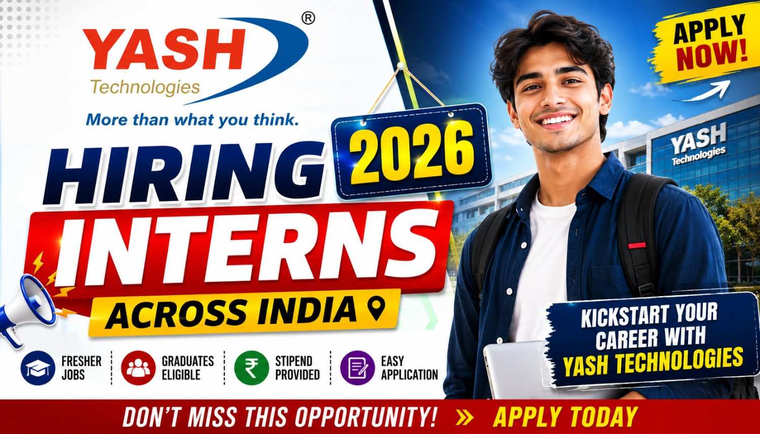 YASH Technologies Hiring Interns 2026