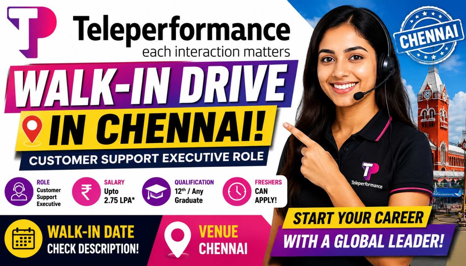Teleperformance Walk-in Drive in Chennai