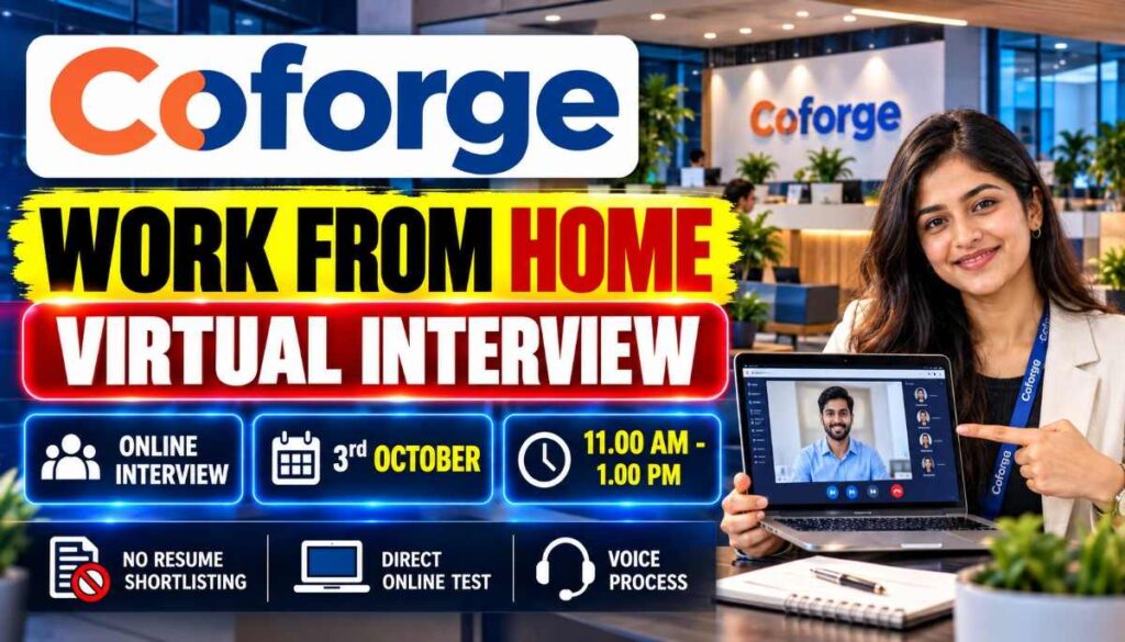 Coforge Virtual Interview Recruitment Drive