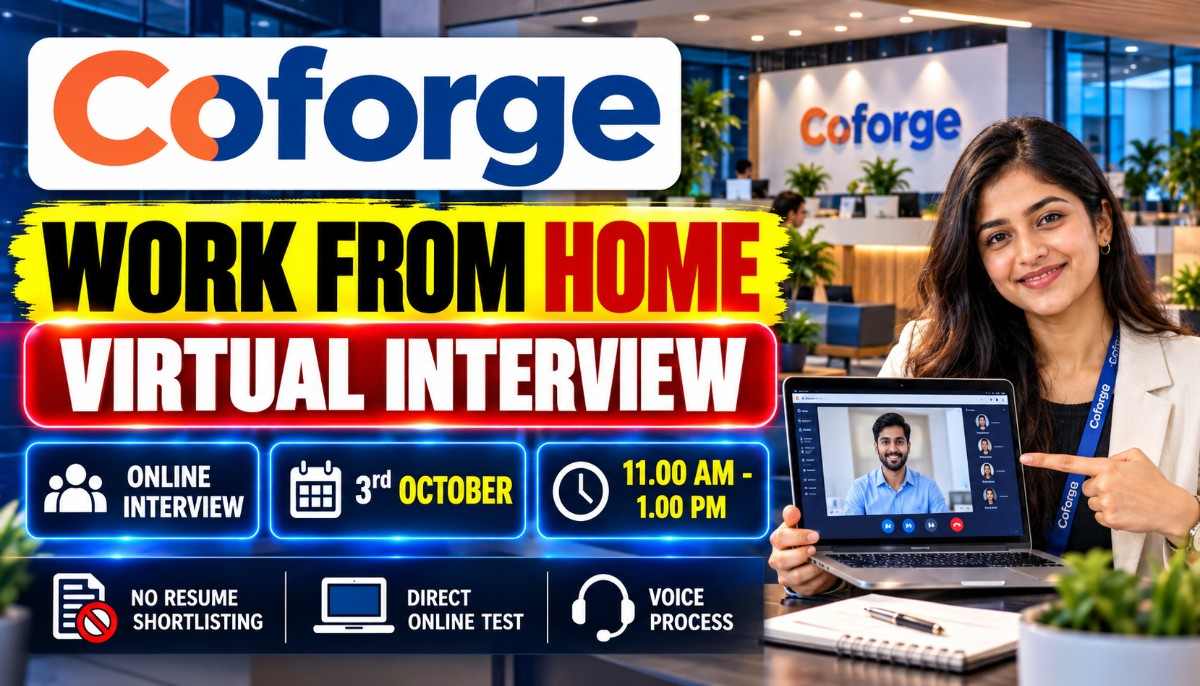 Coforge Virtual Interview Recruitment Drive